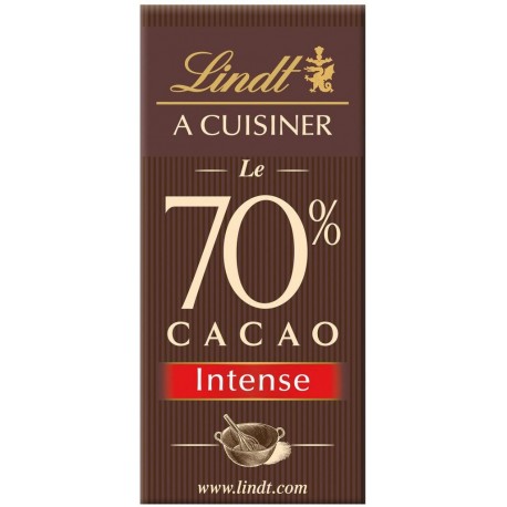 Lindt A Cuisiner Le 70% Cacao Intense 180g (lot de 6)