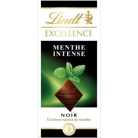 Lindt Excellence Noir à l’Arôme Naturel de Menthe Intense 100g (lot de 10)