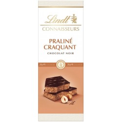 Lindt Connaisseurs Praliné Craquant Chocolat Noir 100g (lot de 8)