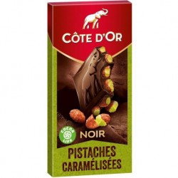 Côte d’Or Noir Pistaches Caramélisées 180g (lot de 6)