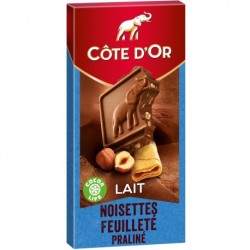  Lait Noisettes Feuilleté Praliné 180g (lot de 9)