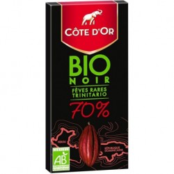 Côte d’Or BIO Noir 70% Fèves Rares Trinitario 90g (lot de 4)