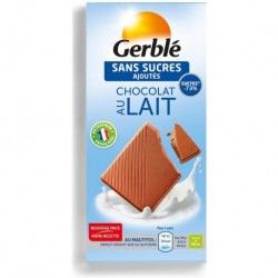 Gerblé Chocolat au Lait Sans Sucres Ajoutés 80g (lot de 3)