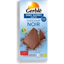 Gerblé Chocolat Noir Sans Sucres Ajoutés 80g (lot de 6)