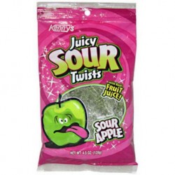 Juicy Sour Twists Pomme (Sachet de 128g)