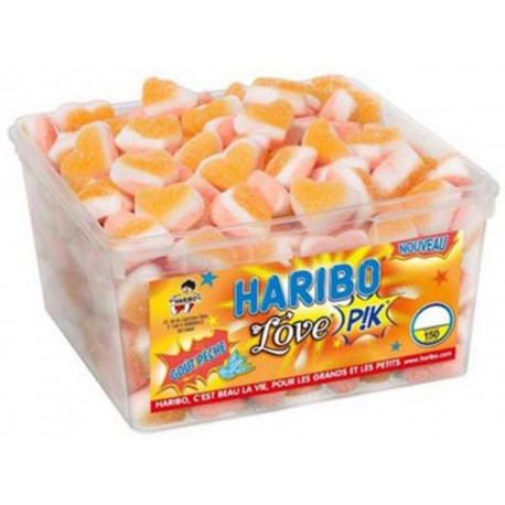 Haribo Love Pik Goût Pêche (Boîte de 150 pièces)