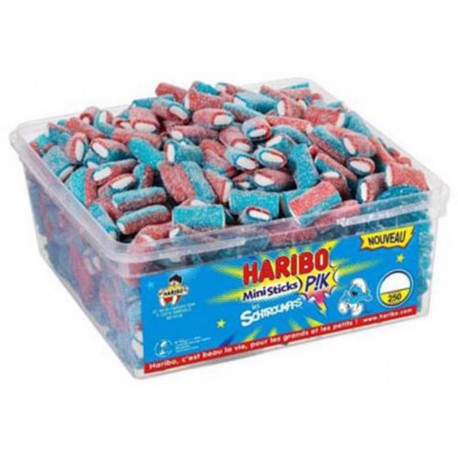 Haribo Mini Sticks Pik (Les Schtroumpfs) (Boîte de 250 pièces)