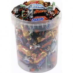 Miniatures Mars Twix Bounty Snickers Mix (Boîte de 500g)