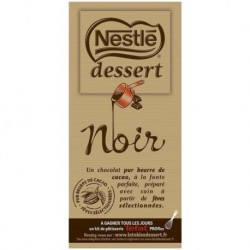 Nestlé Dessert Tablette Chocolat Noir 205g (lot de 3) (Lot économique de 3 tablettes)