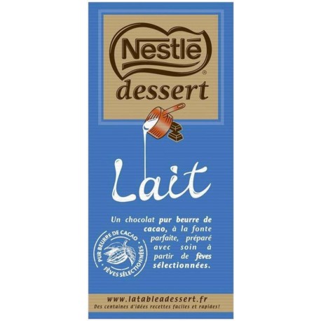 Nestlé Dessert Tablette Chocolat Lait 170g (lot de 3) (Lot économique de 3 tablettes)