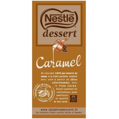 Nestlé Dessert Tablette Chocolat Caramel 170g (lot de 3) (Lot économique de 3 tablettes)