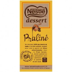 Nestlé Dessert Tablette Chocolat Praliné 170g (lot de 3) (Lot économique de 3 tablettes)