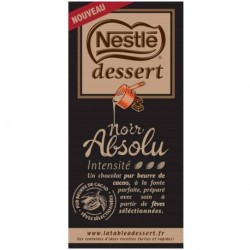 Nestlé Dessert Tablette Noir Absolu 170g (lot de 3) (Lot économique de 3 tablettes)