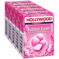 Hollywood Bubble Fresh Tutti Frutti Menthol Sans Sucres 5 Etuis (lot de 6 soit 30 étuis)