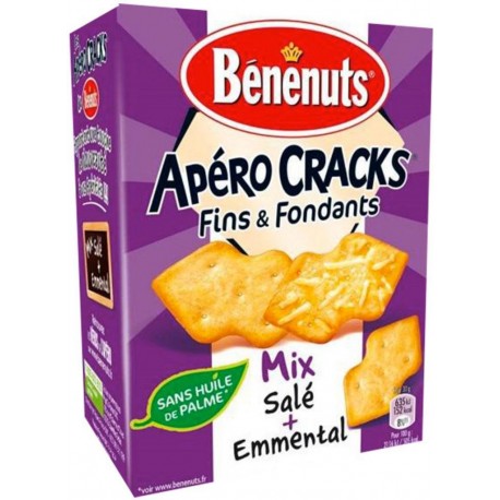 Bénénuts Apéro Cracks Mix Salé et Emmental 85g (lot de 3)