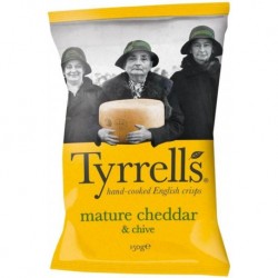 Tyrrell’s Chips Cheddar 150g (lot de 3)
