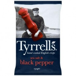 Tyrrell’s Chips Poivre Noir et Sel 150g (lot de 3)