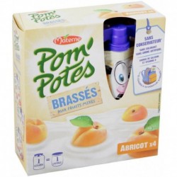 Pom’Potes Brassés Abricot (Boîte de 4 gourdes)