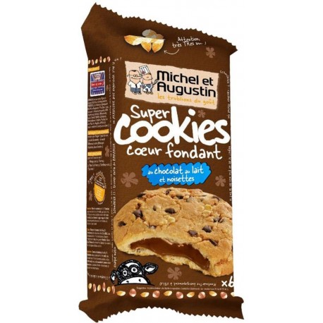 Michel et Augustin Super Cookies Chocolat au Lait Noisettes (lot de 3)