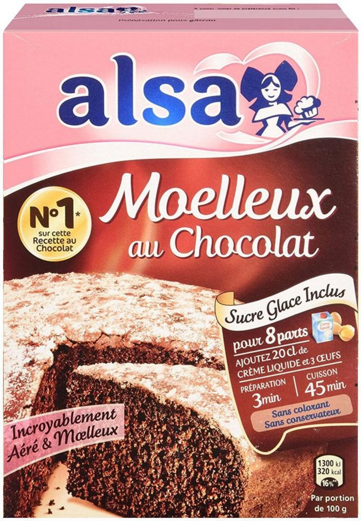 Alsa Preparation Gateau Moelleux Chocolat 435g Megastorexpress Com