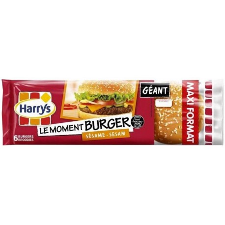 Harrys Le Moment Burger Sésame Géant 510g (lot de 3)