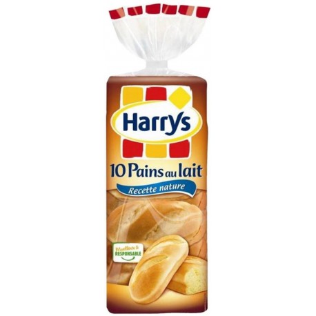Harrys 10 Pains Au Lait Recette Nature 350g (lot de 3)