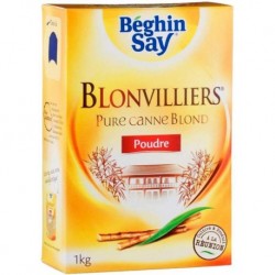 Béghin-Say Blonvilliers Pur Canne Blond Poudre 1Kg (lot de 3)