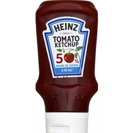 Heinz Tomato Ketchup 50% Moins de Sucres Moins de Sel 435g (lot de 3)