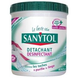Sanytol Détachant Désinfectant Elimine les Taches & Purifie le Linge Format 450g (lot de 2)