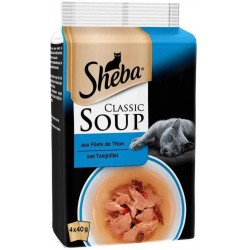 SHEBA Classic Soup aux Filets de Thon 4X40G 4008429083860