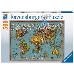 Ravensburger Puzzle 500 pièces - Mappemonde de papillons