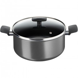 Tefal Faitout + couvercle verre grise INTRO 24cm