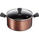 TEFAL Faitout 24cm (5 L) + couvercle RESOURCE Marron Induction FIXE