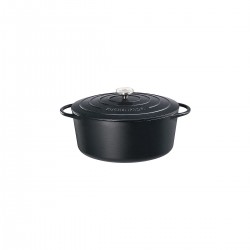 Kuchenprofi cocotte ovale en fonte émaillée 31cm noir - 0402001031