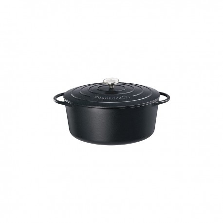 Kuchenprofi cocotte ovale en fonte émaillée 31cm noir - 0402001031