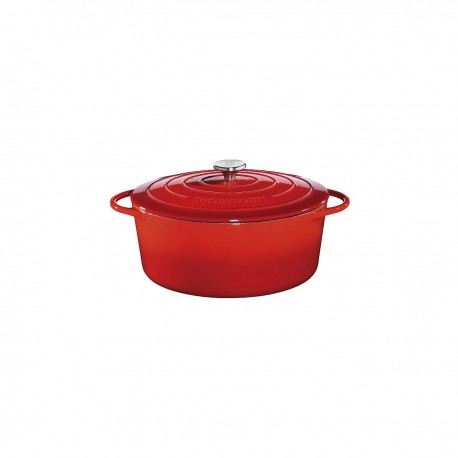 Kuchenprofi cocotte ovale en fonte émaillée 31cm rouge - 0402001431