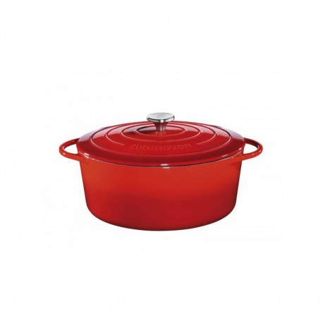 Kuchenprofi cocotte ovale en fonte émaillée 33cm rouge - 0402001433