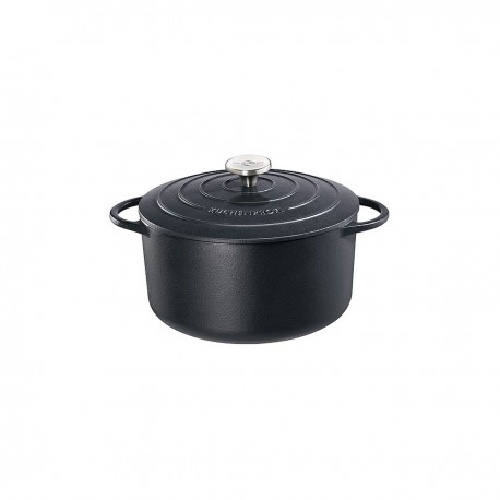 Kuchenprofi cocotte ronde en fonte émaillée 26cm noire - 0401001026