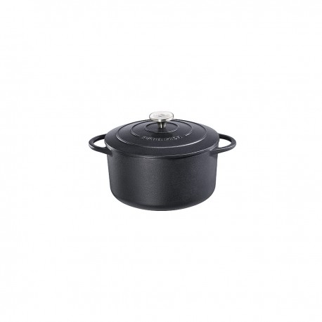 Kuchenprofi cocotte ronde en fonte émaillée 22cm noir - 0401002022