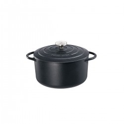 Kuchenprofi cocotte ronde en fonte émaillée 28cm noire - 0401001028