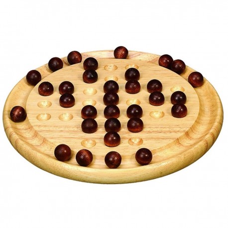 Imagin Jeu du Solitaire en bois - Diam. 23cm - Marron