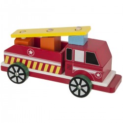 Be Toys Camion pompier en bois - Rouge