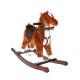 Cheval a bascule Sonore jouet enfant bebe marron