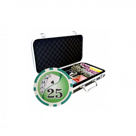 Ying Yang Mallette Premium de 300 jetons de poker Ying Yang - version TOURNOI - ABS insert métallique 12g - avec accessoires