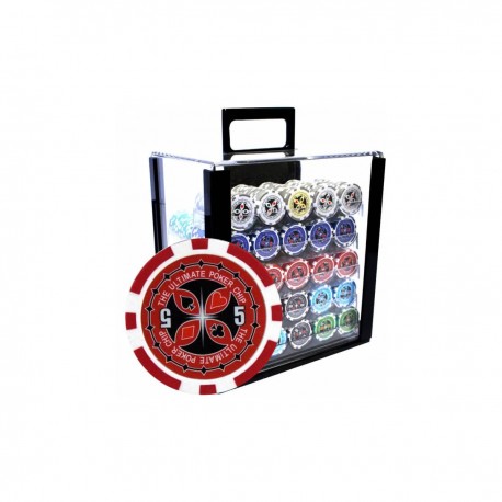 Ultimate Poker Chips Bird Cage de 1000 jetons de poker Ultimate Poker Chips - version CASH GAME - ABS insert métallique 12 g