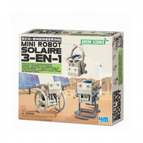 4m - Kidz Labs Kit de fabrication Green Science : Mini Robot solaire 3 en 1