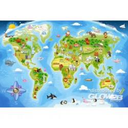 Puzzle World Map, Puzzle 40 pièces maxi
