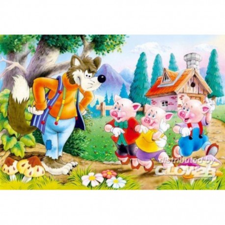 Puzzle Trois petits cochons, puzzle 60 pièces