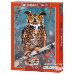 Puzzle Great Horned Owl, puzzle 500 pièces