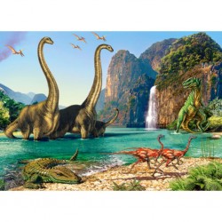 Puzzle Dans le Dinosaurus World, puzzle 60 pièces